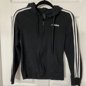 Adidas Black zip up Hoddie